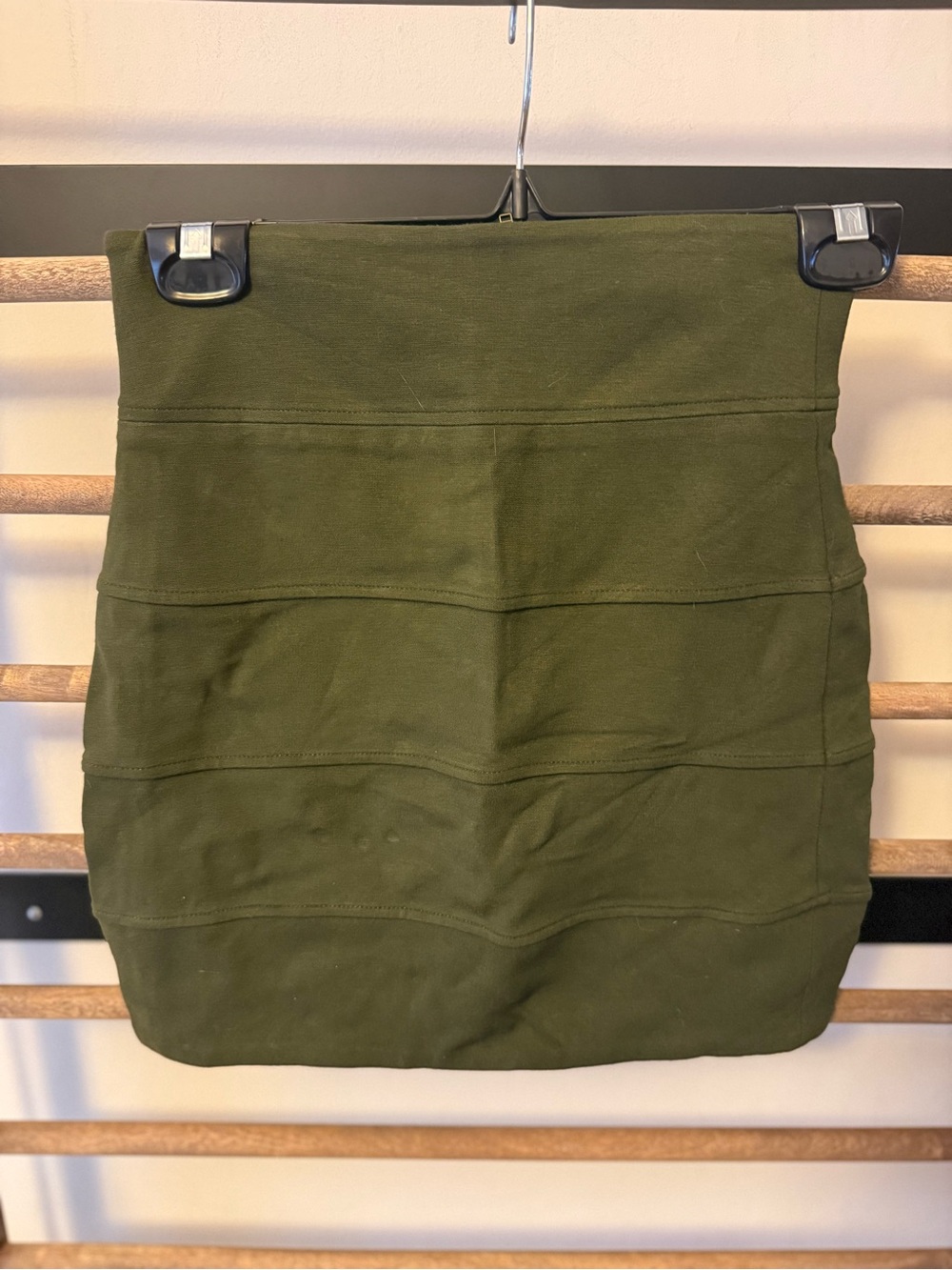 Vintage Aritzia Olive Green Bandage Mini Skirt - Women's Fitted Skirt
